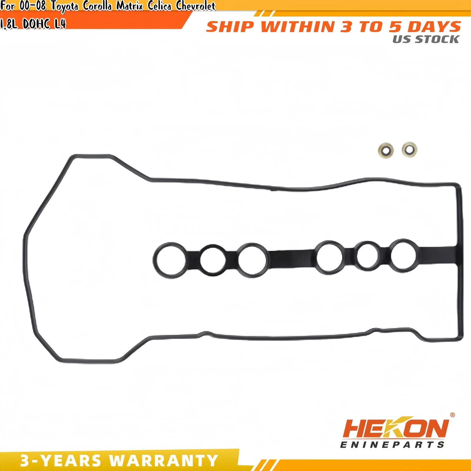 VS50542R 1ZZFE Valve Cover Gasket For 2000-2008 Toyota Matrix Celica 1.8 DOHC L4