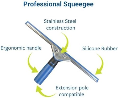 EnduroShield Professional Squeegee & Window Washer Cleaning Combo | Professio...