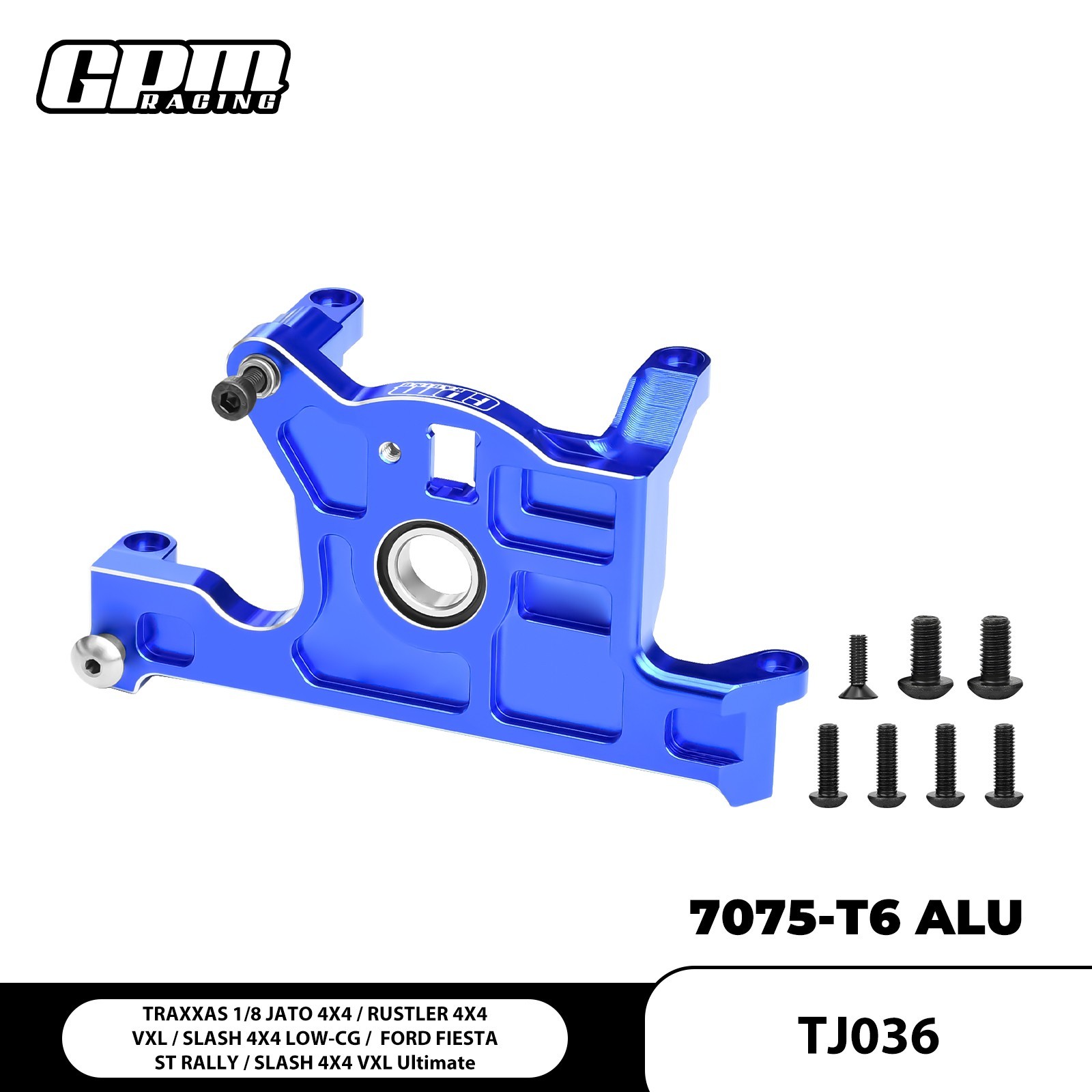 GPM 7075 Alloy Motor Mount TRAXXAS Slash 4X4 LOW-CG Jato Rustler Ford Fiesta ST