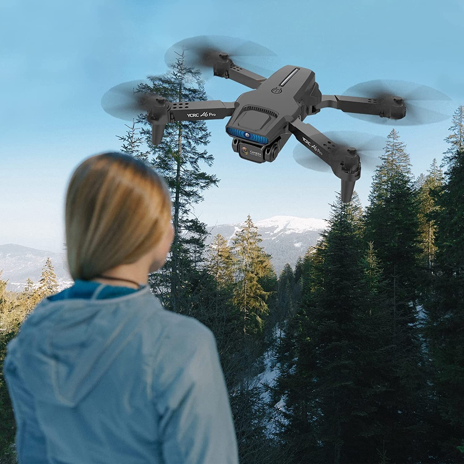 Drone with Camera for Adults Foldable RC Quadcopter with App Control Auto Return