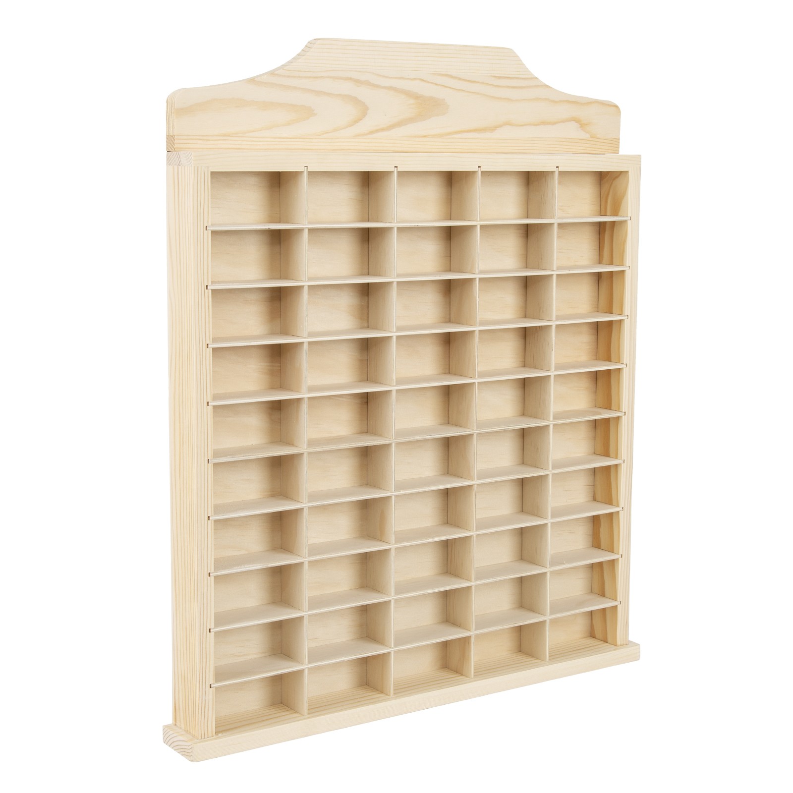 50Grids Wood Display Case 1/64 Car Model Diecast Matchbox Wall Mounted Cabinet