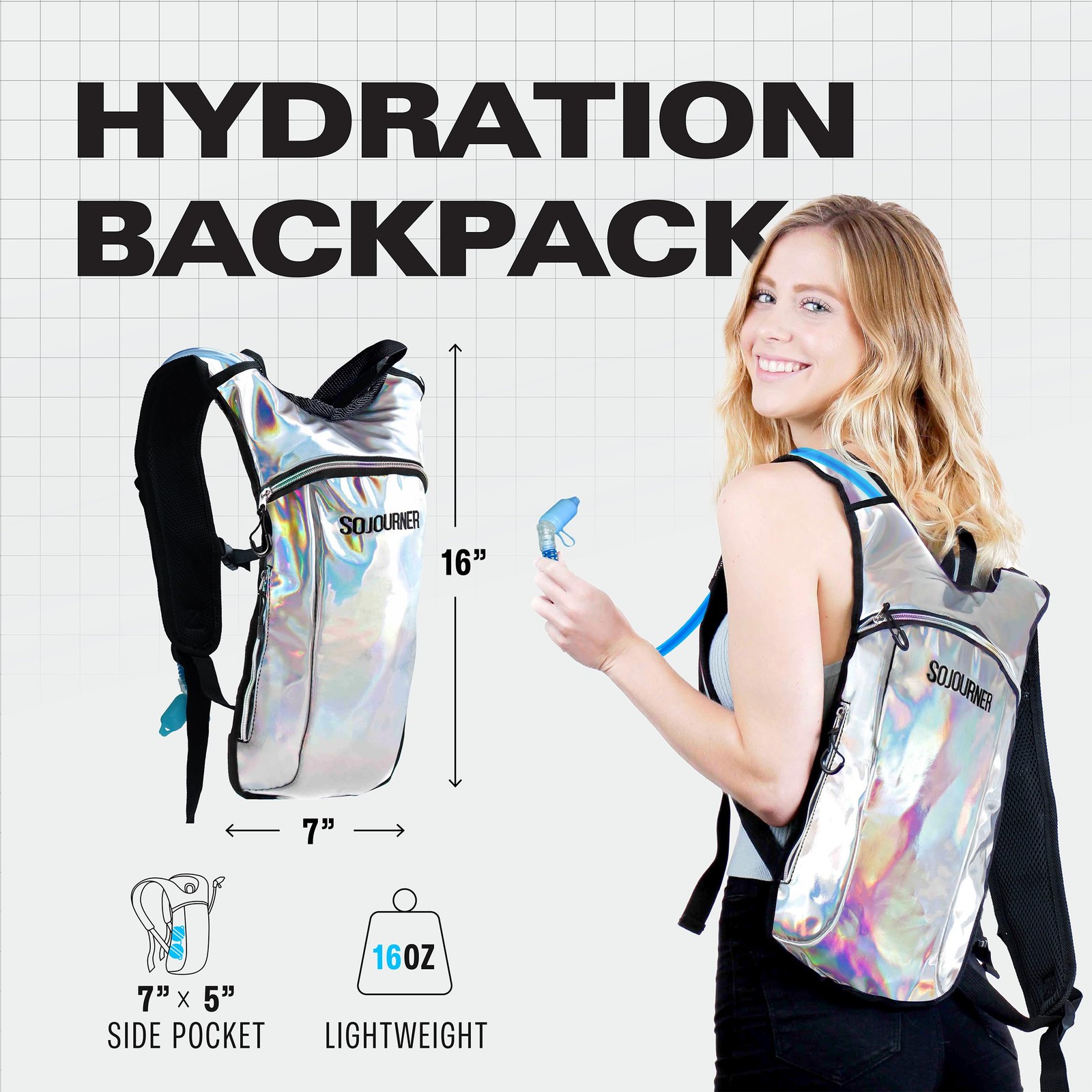 SOJOURNER Hydration Pack Backpack - 2L Water Bladder Included for Festivals, ...