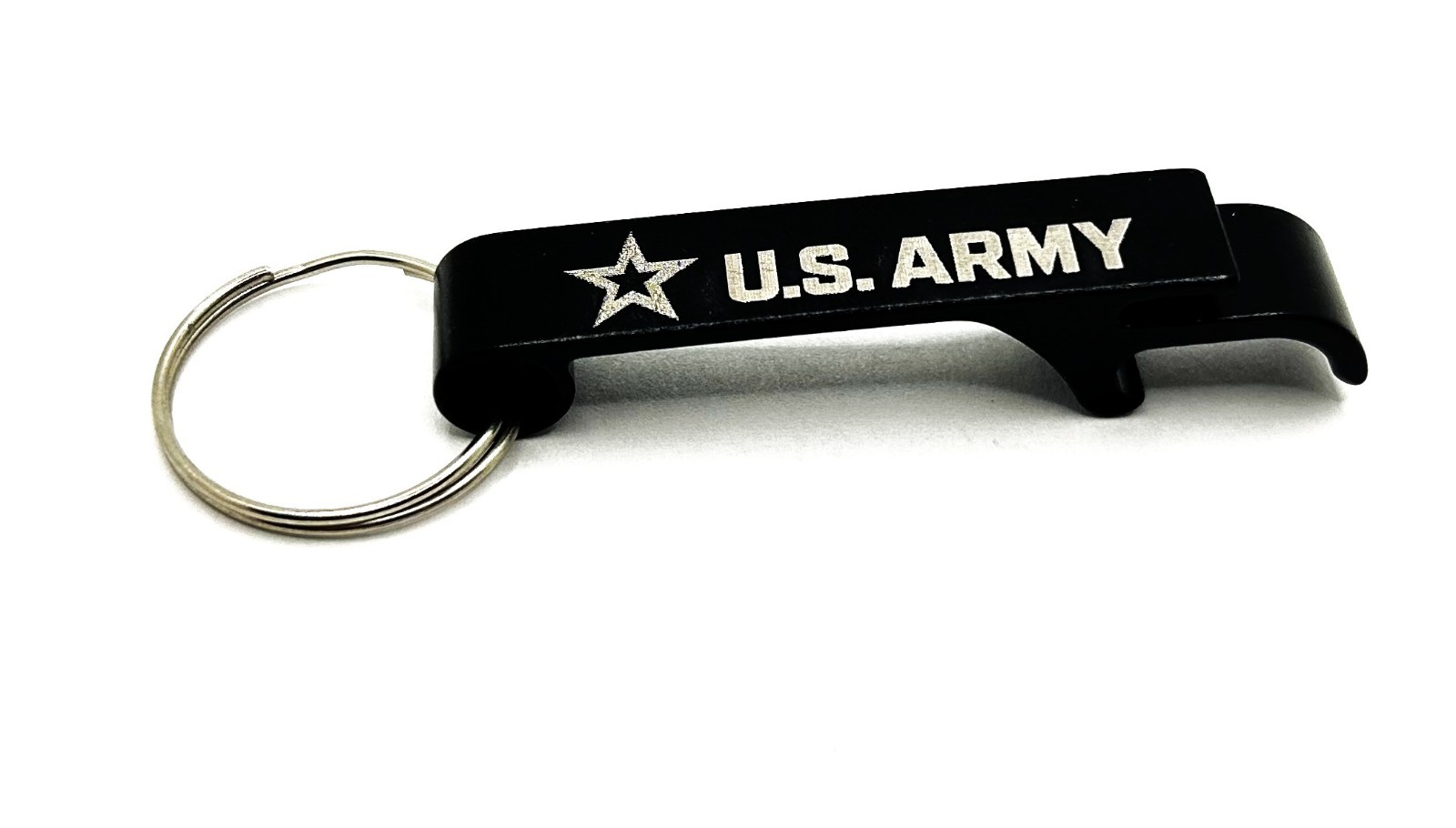 U.S. Army Black Keychain & Bottle Opener
