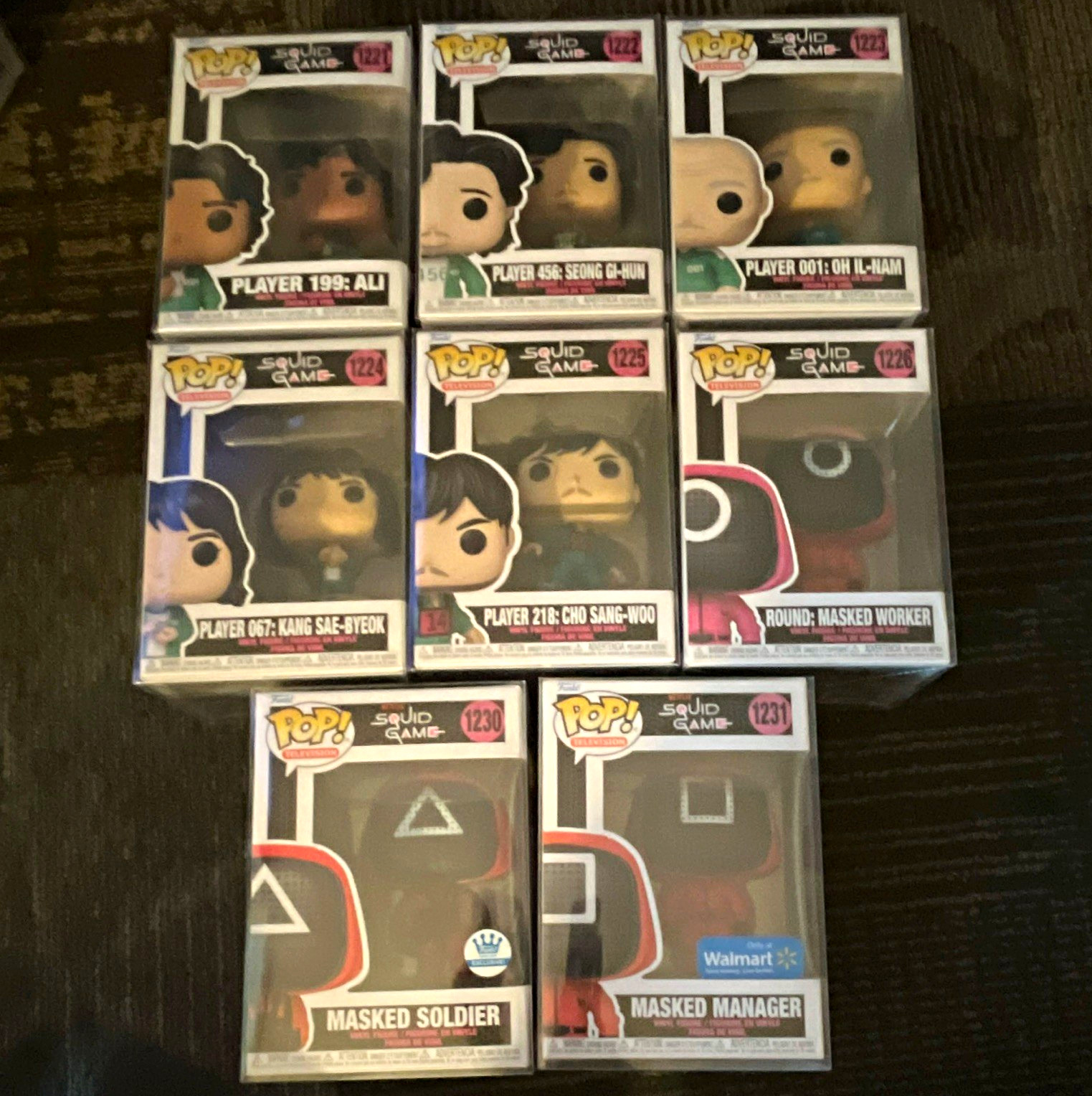 Funko POP! Squid Game Vinyl Mixed Lot 8 Boxed Ali Gi-hun Il-nam Walmart Excl