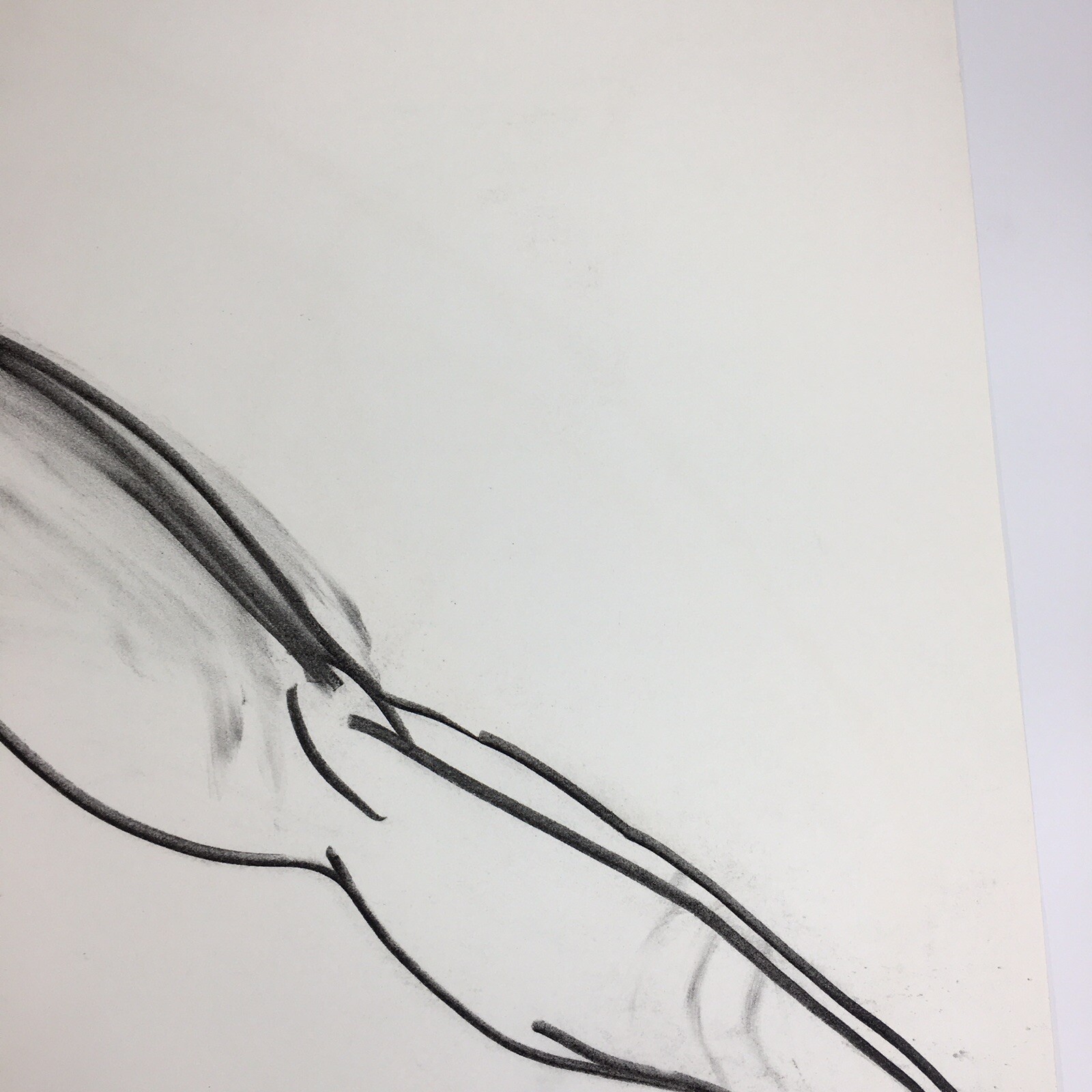 Kip Gresham Unsigned Original Charcoal Drawing Gymnast Curwen Archive #13