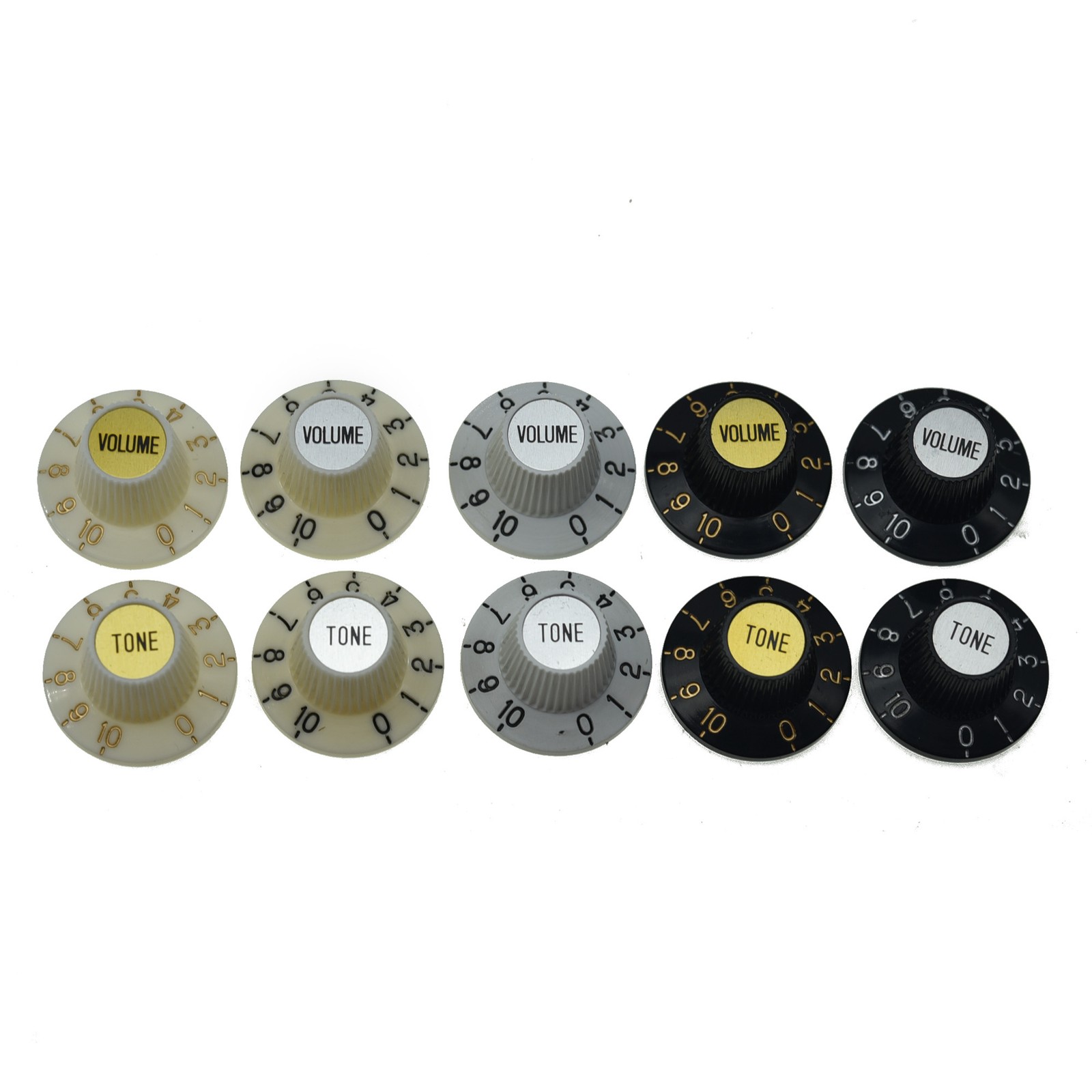 KAISH 4x Metric 18 Splines Guitar Witch Hat Knobs Fits Les Paul Epiphone SG