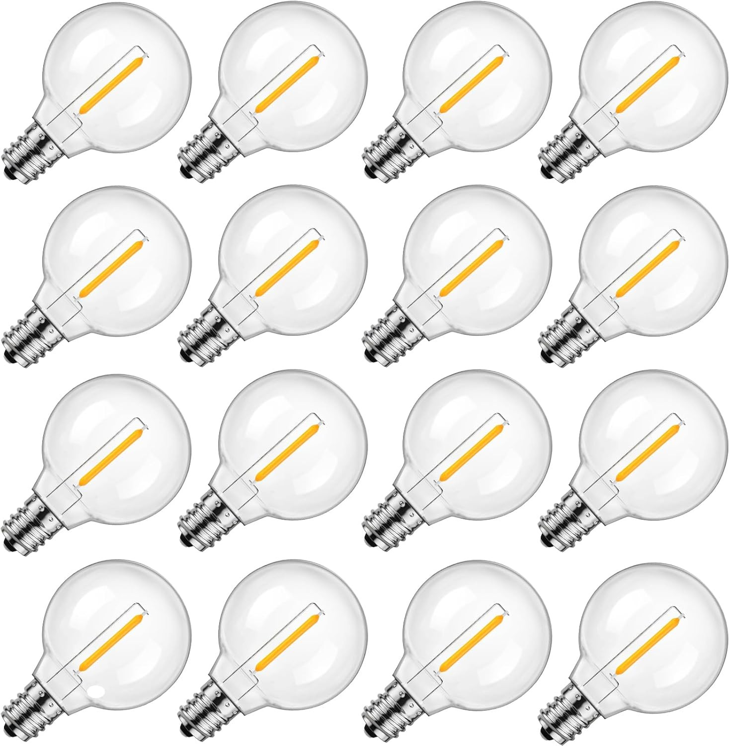 G40 Led Replacement Light Bulbs - E12 Screw Candelabra Base 120V Shatterproof Wa