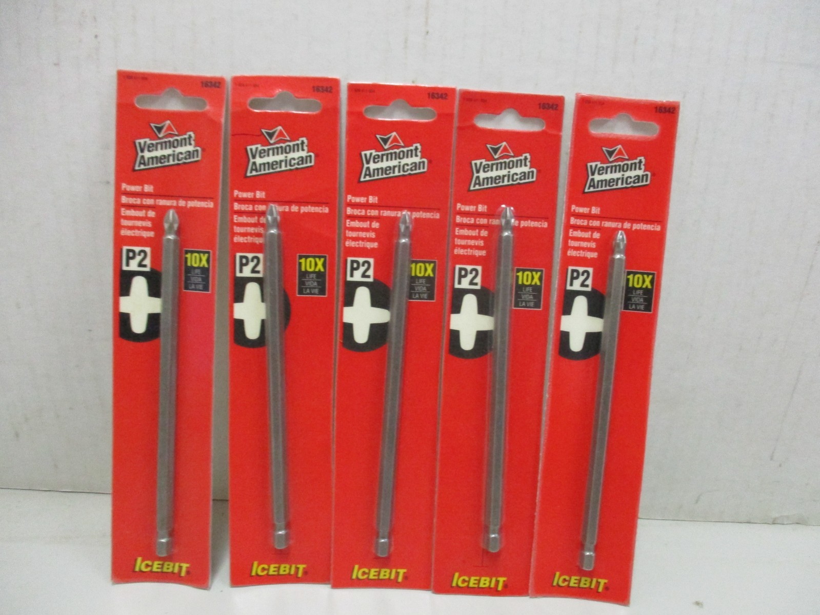 (5) Vermont American Ice Bit #P2 Phillips 6" Power/Screwdriver Bit