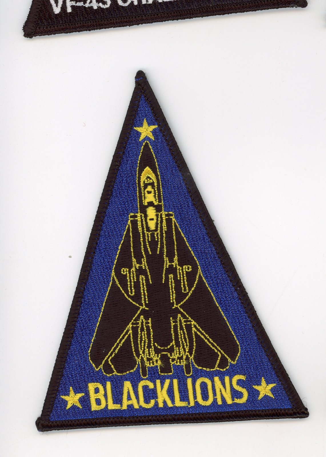 PATCH USN F-14 TOMCAT TRIANGLE VF-213 BLACKLIONS   IRON ON PARCHE