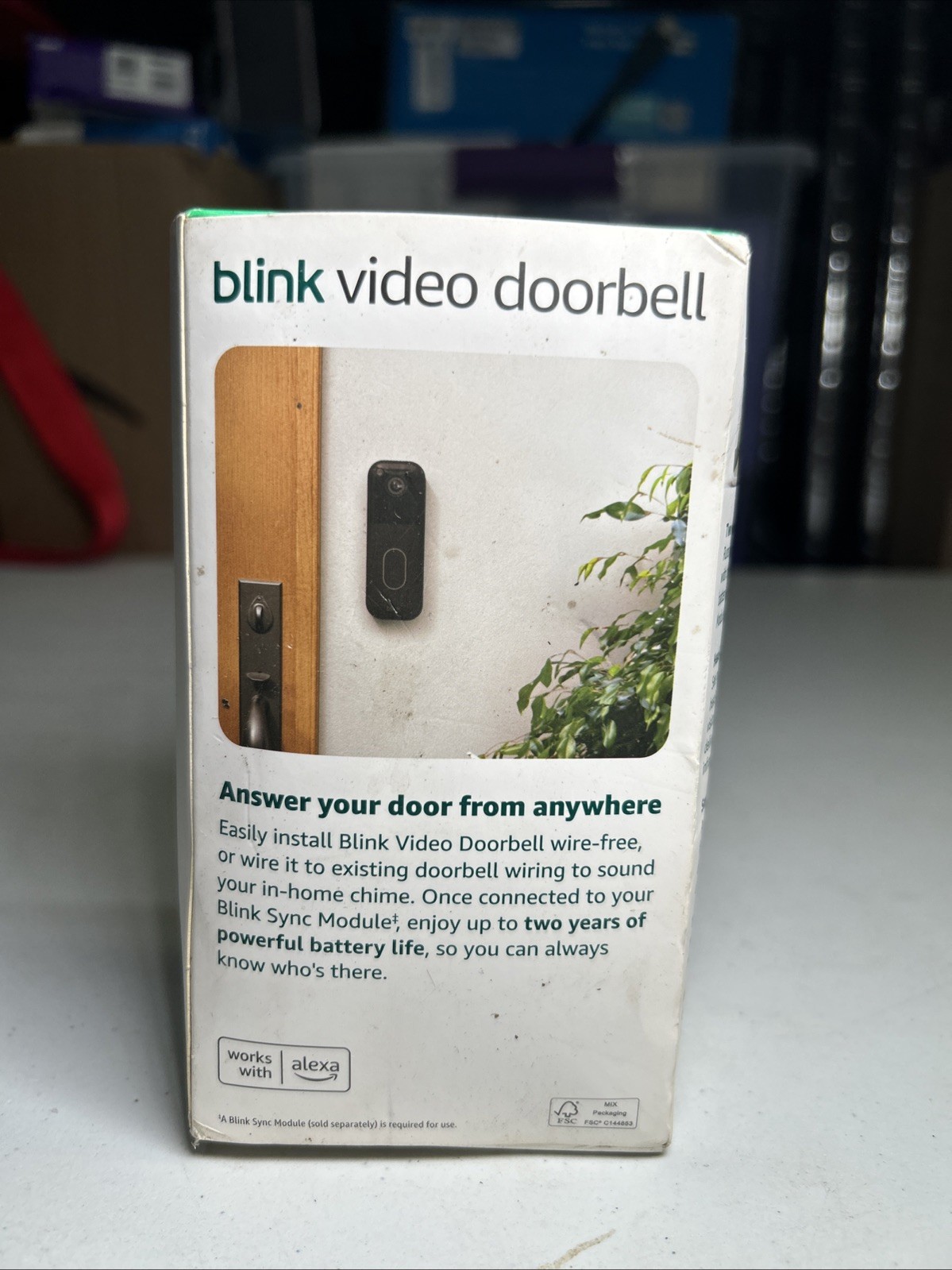 Blink Battery Doorbell Wireless Video Audio New In Box