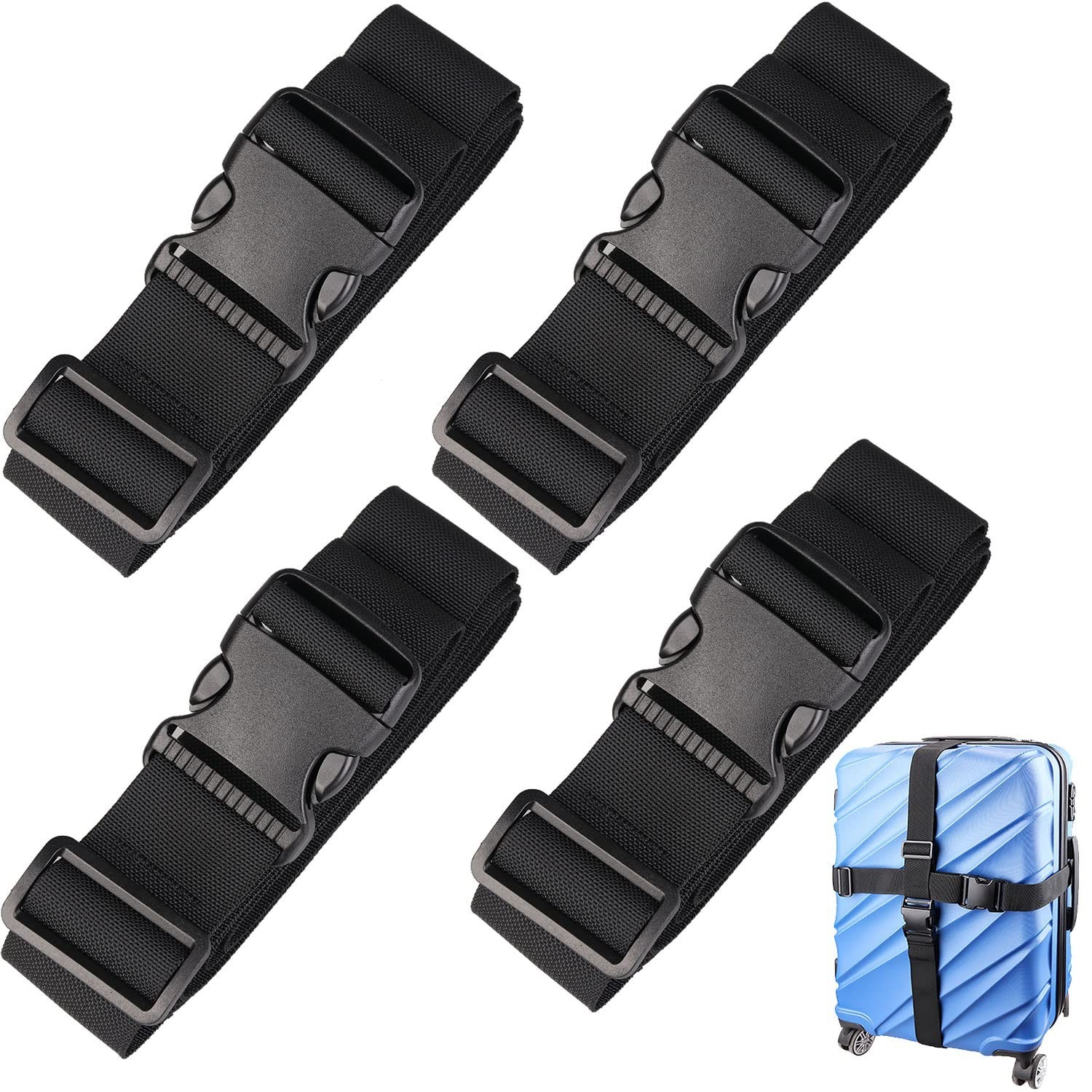 MAGARROW 2-Inch Luggage Straps Buckle Packing Strap Adjustable Belts Suitcase...
