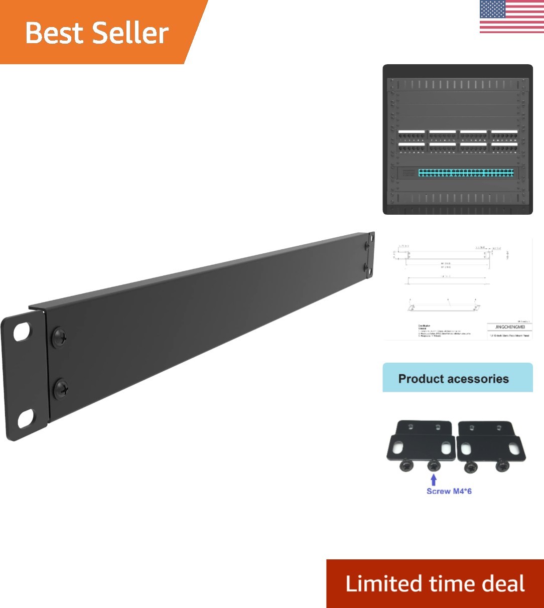 Alloy Steel 1U Rack Blank Panel for 19-inch Enclosures - Stylish and Protective