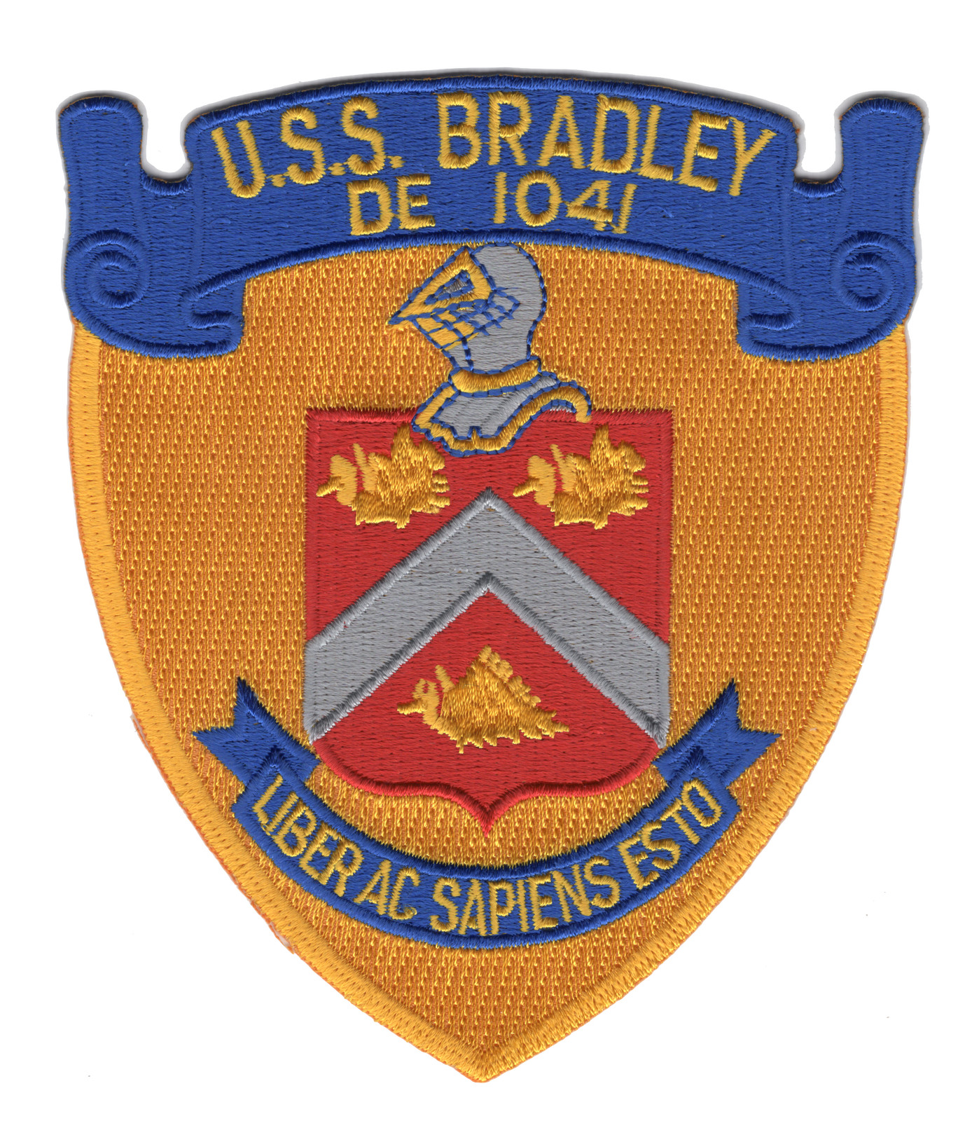 DE-1041 USS Bradley Destroyer Escort Ship Patch