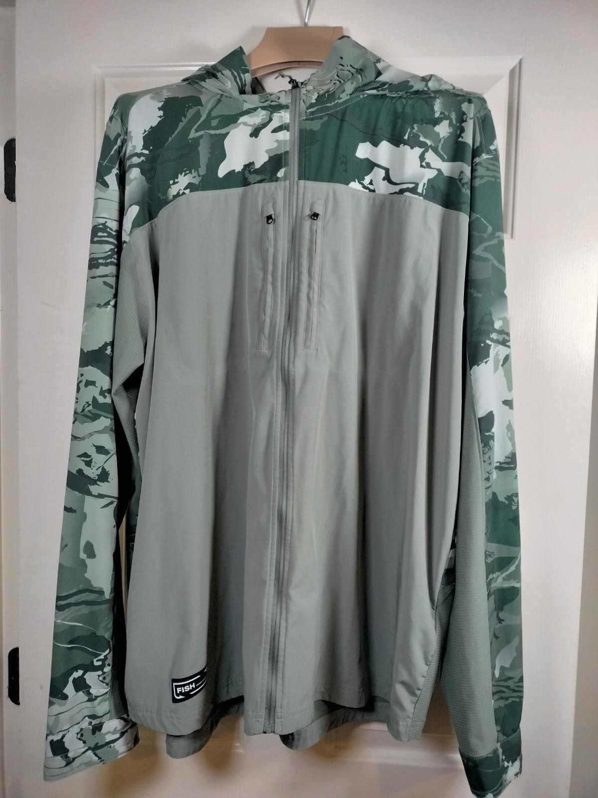 Under Armour Men’s XXL HeatGear Threadborne Camo Full Zip Hoodie Jacket Green