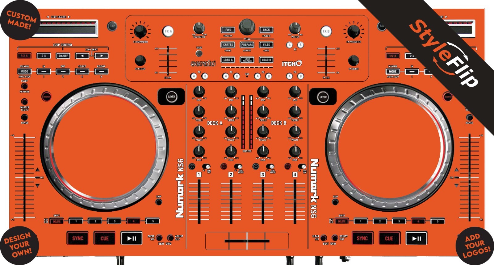 Numark NS6  Skin | Custom Design | Protective Decal | StyleFlip Skins