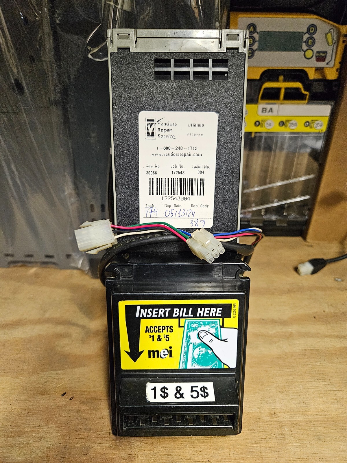REBUILT 90 DAY WARRANTY CONLUX NBM 3140 $1 & $5 MDB BILL ACCEPTOR BILL VALIDATOR
