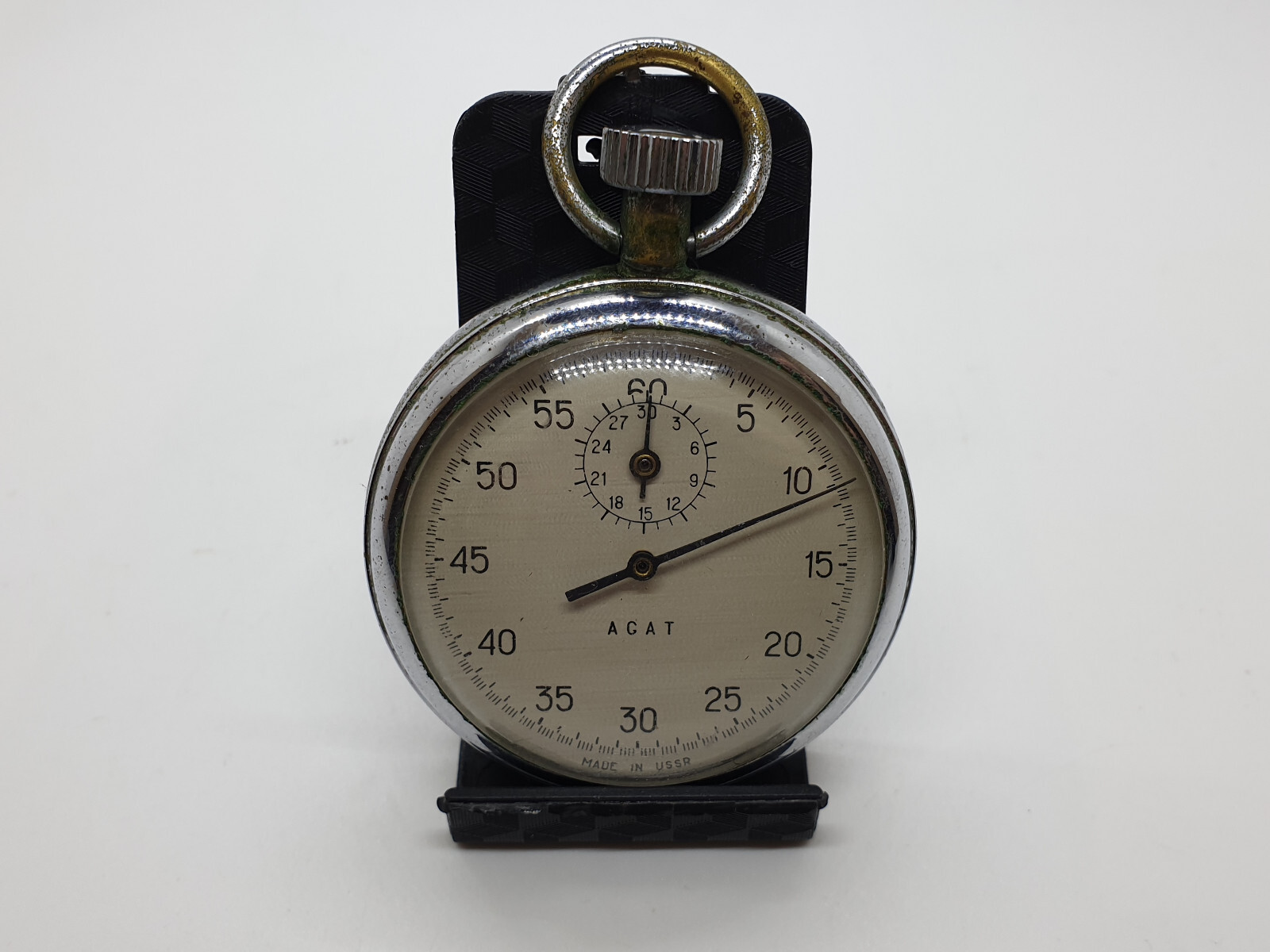 AGAT Vintage 1960s Soviet 1 button working stopwatch USSR chronograph