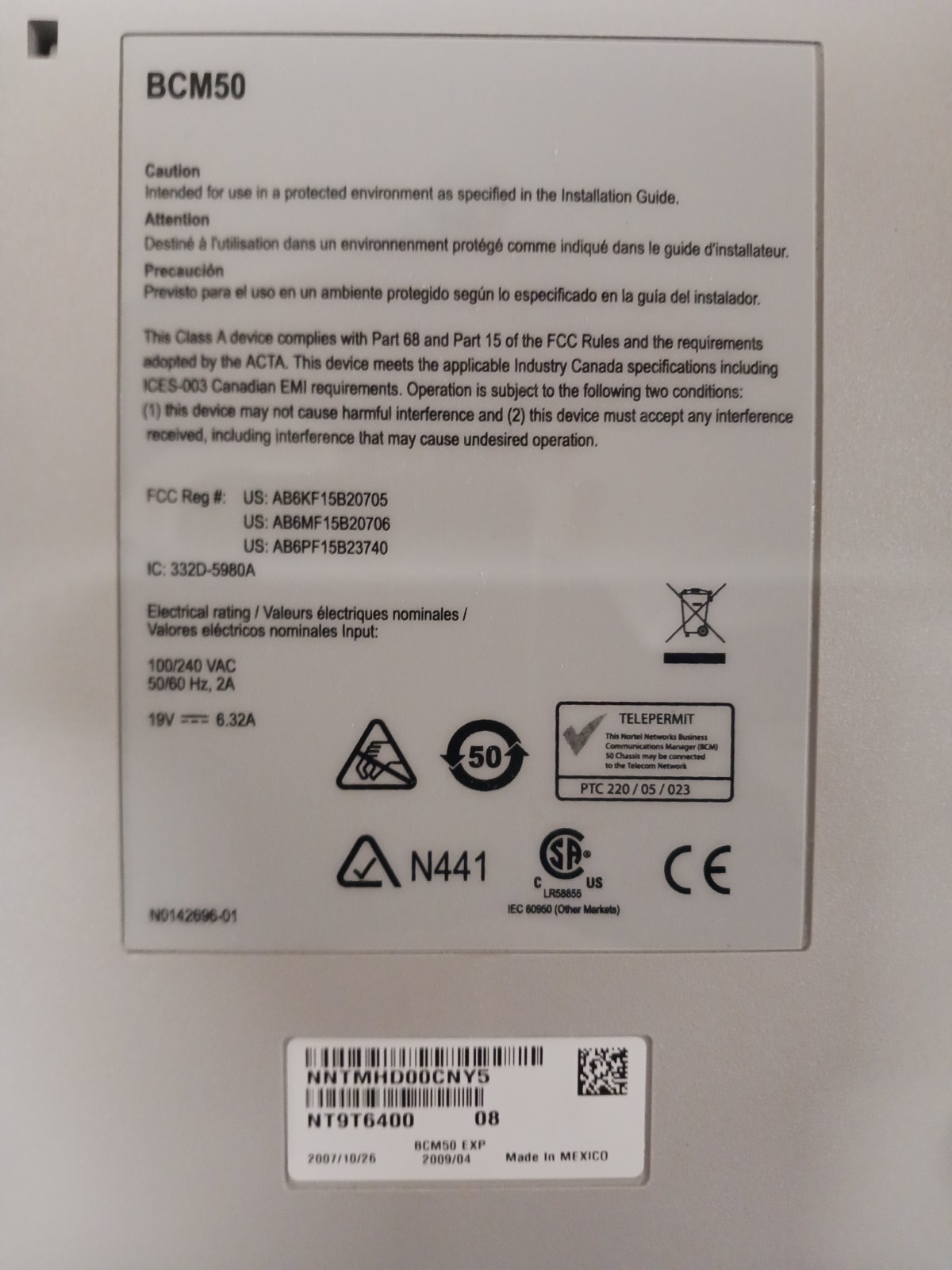 Nortel BCM50 Expansion With Digital Trunk Interface