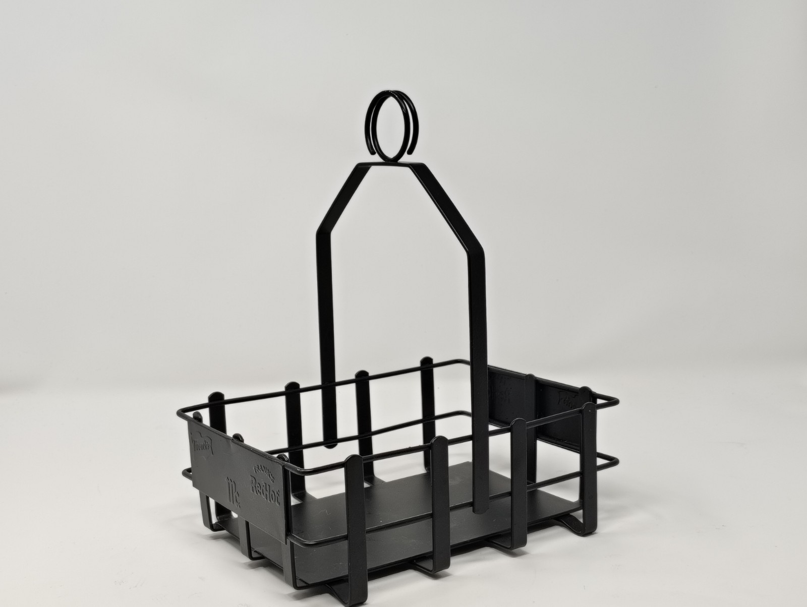 Metal Restaurant Style Condiment Holder Basket, Black Frank's red hot French's
