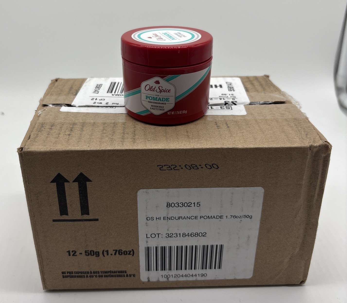 Lot Of 12 Old Spice High Endurance Pomade Medium Hold & Matte Finish 1.76 Oz
