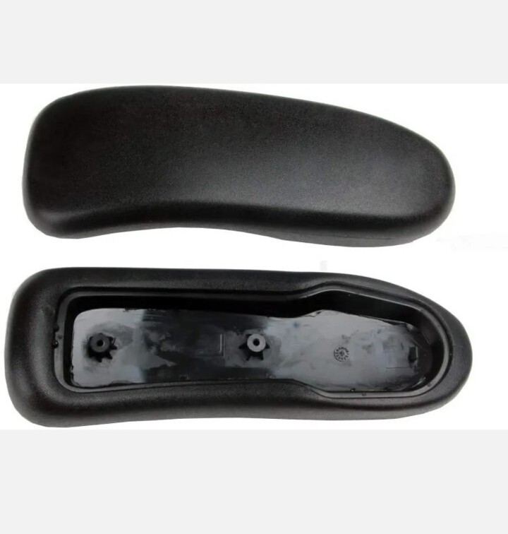 Oem Genuine Herman Miller Aeron Office Chair Arm Pads Caps (1 Pair) Black Vinyl