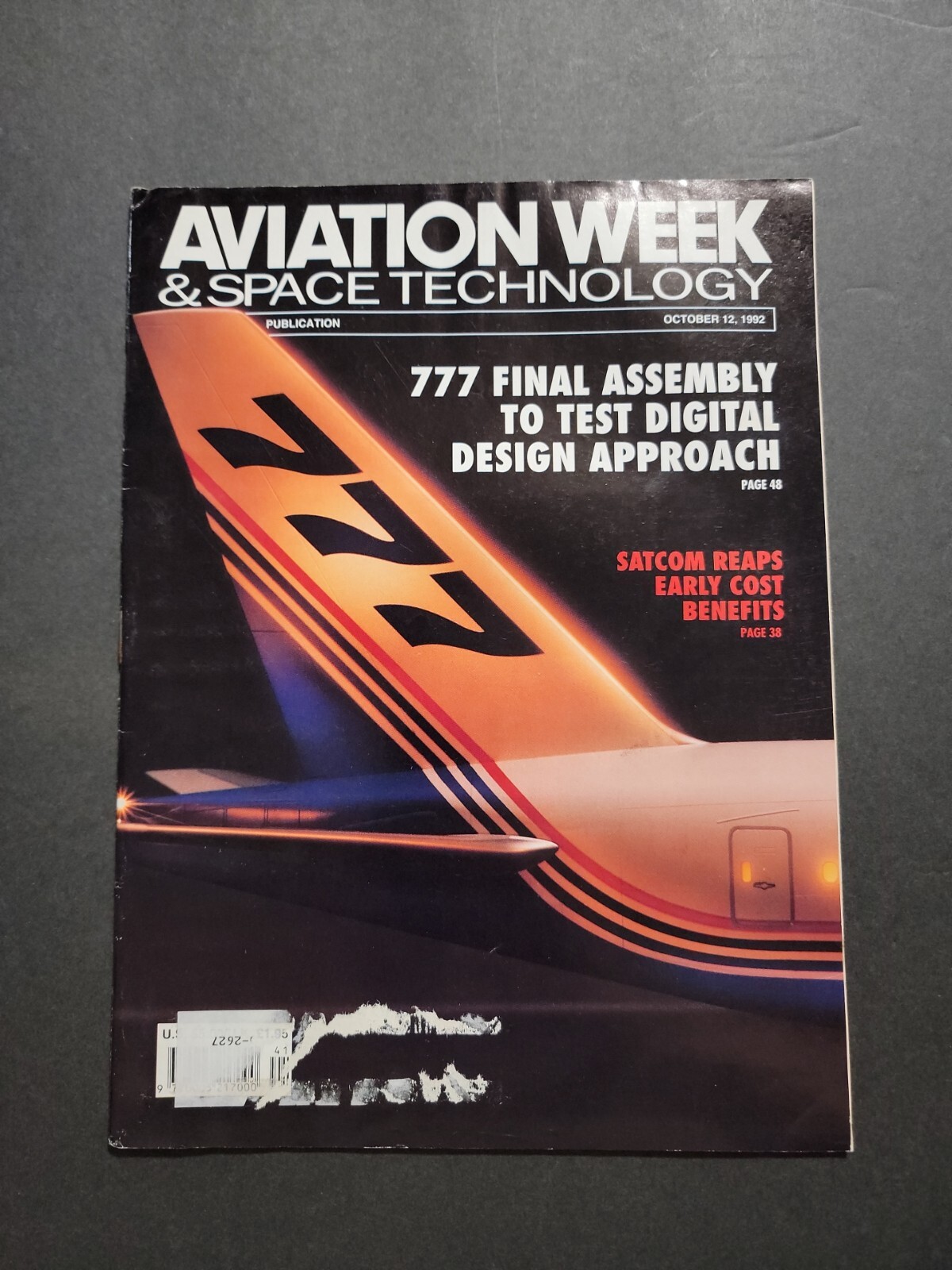 AVIATION WEEK & SPACE TECHNOLOGY MAGAZINE OCT, 1992