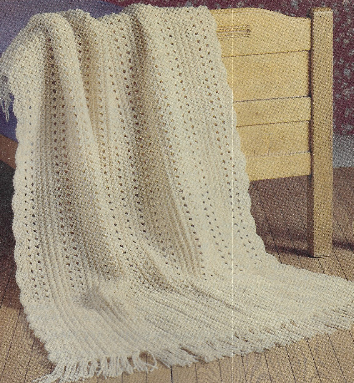Peek-A-Boo Stripes Baby Afghan crochet pattern instructions