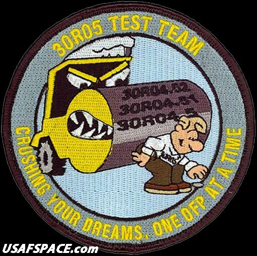 USAF 461st FLIGHT TEST SQ - 30R05 TEST TEAM -Edwards AFB, CA- ORIGINAL VEL PATCH