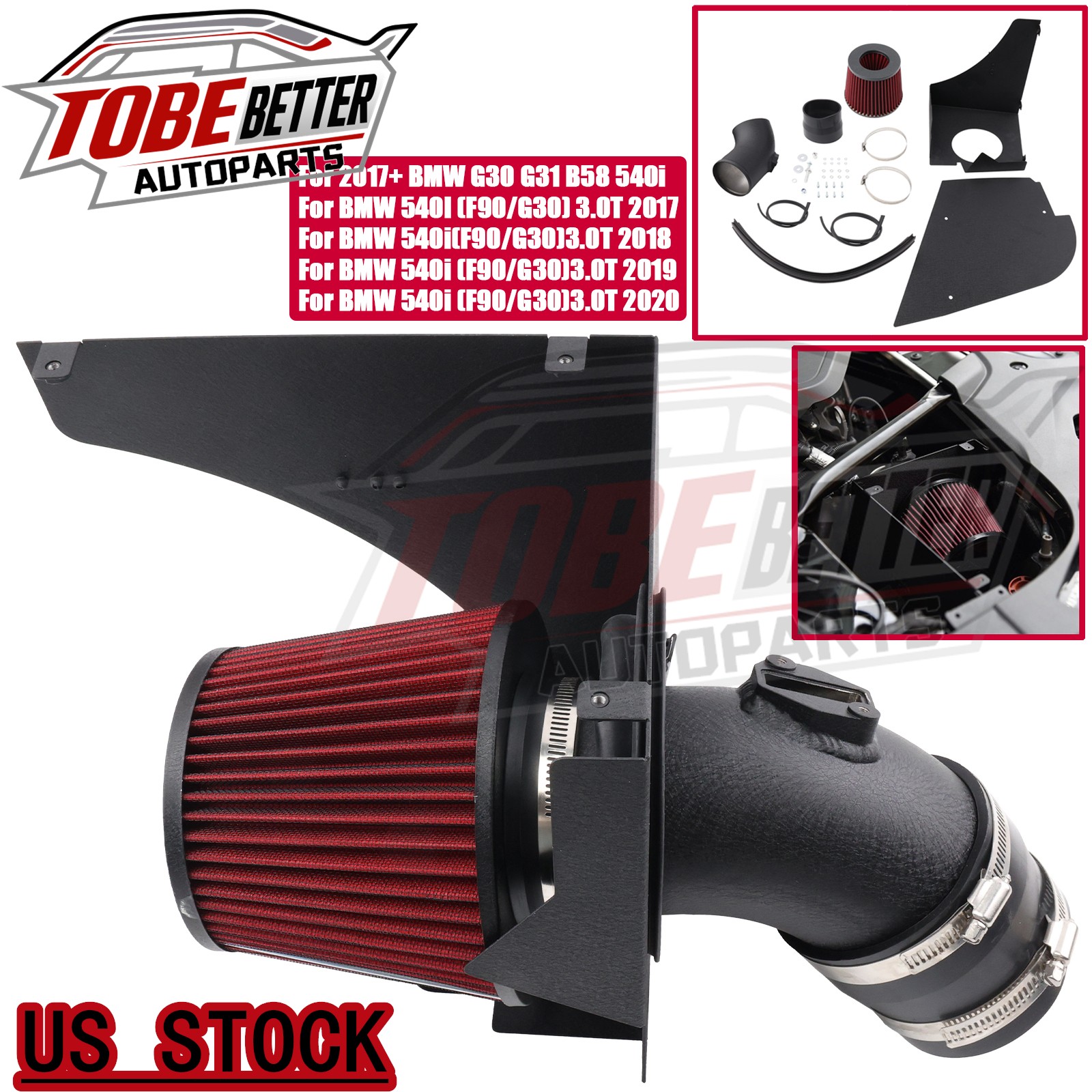 For BMW F90 G30 G31 B58 540i /540i xDrive 3.0T 2017-2023 Cold Air Intake Kit New