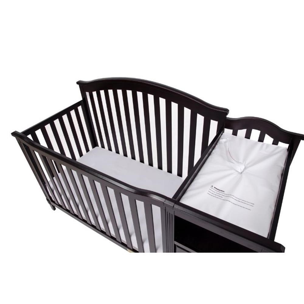 AFG Baby Furniture Kali 4-in-1 Convertible Crib w/ Toddler Guardrail Espresso