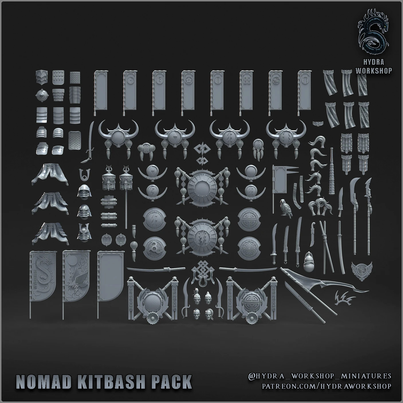 Nomads decor kitbash pack 32mm scale figure