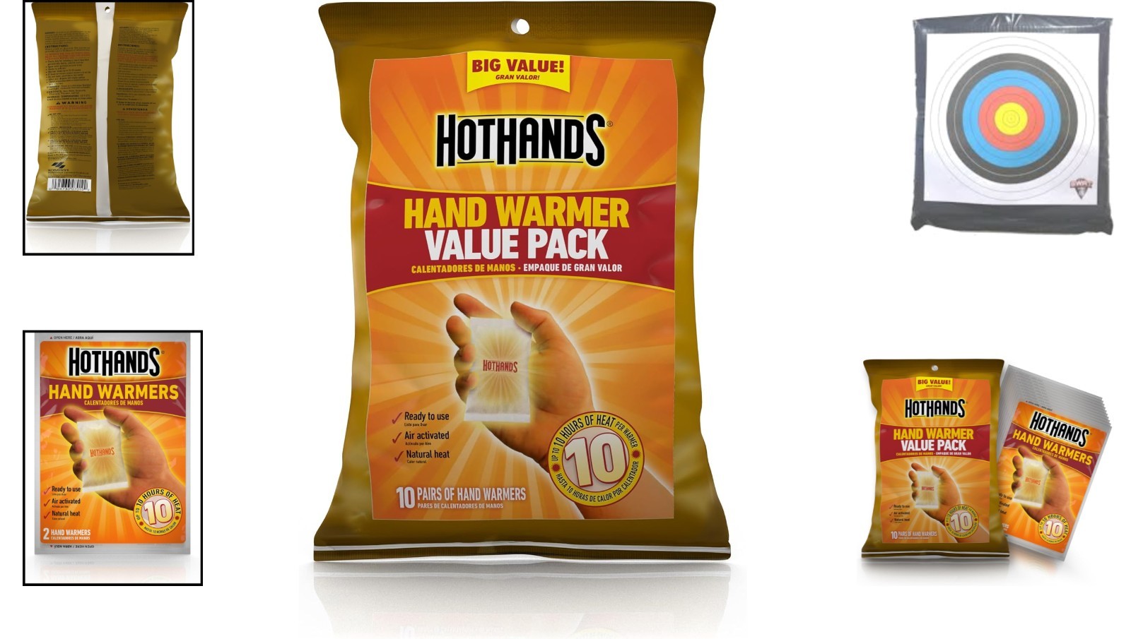 Compact 10 Count Hand Warmer Value Pack - Easy Activation for Anywhere Heat