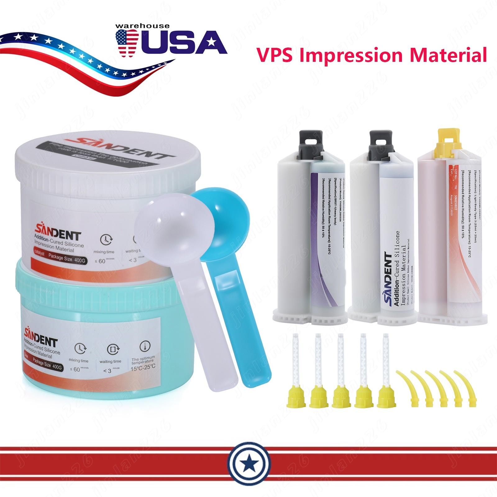 VPS Dental Impression Material Putty Heavy/Regular/Light Body-Fast/Normal Set