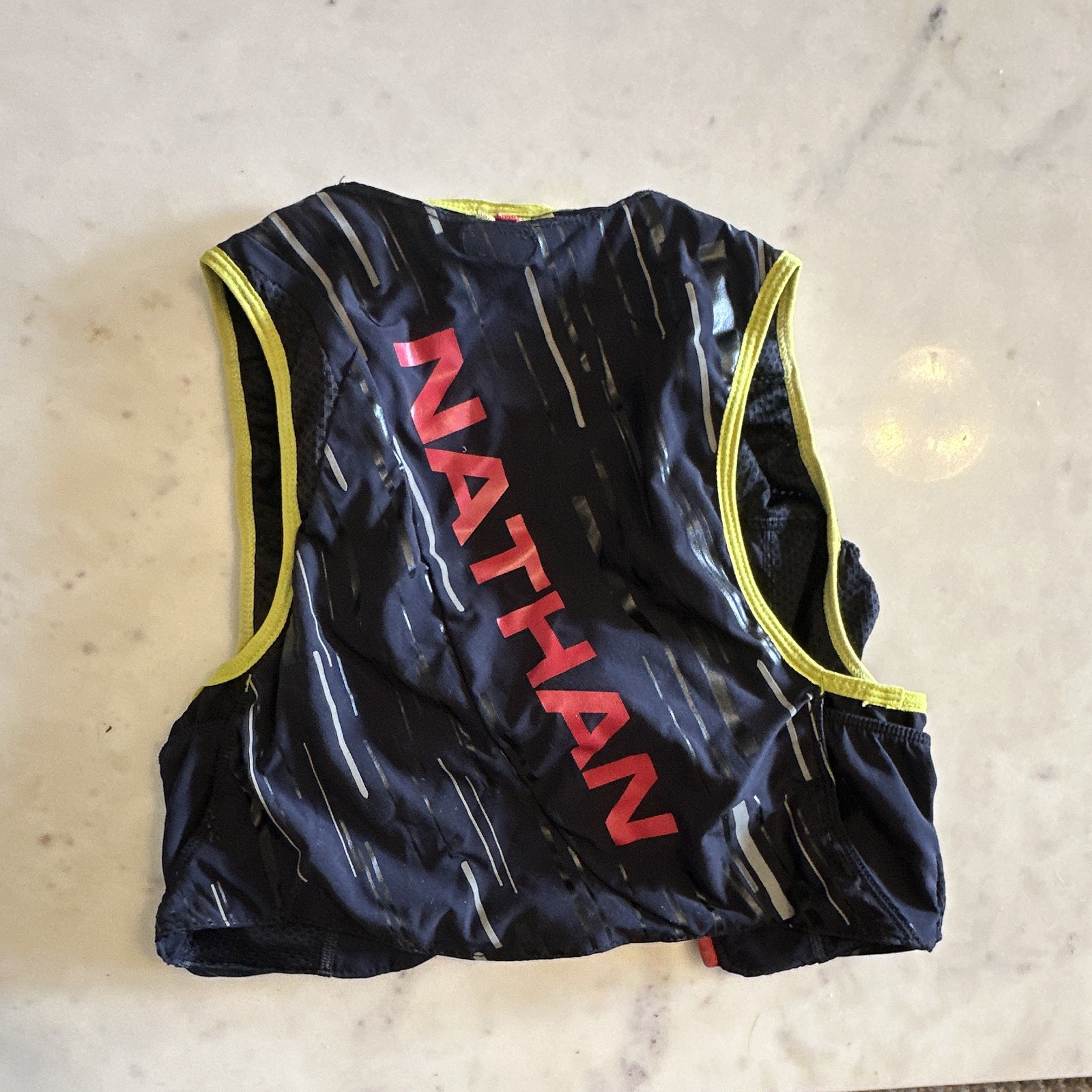 NATHAN XS Hydration Pack Vest Black/Red/Yellow Lightweight
