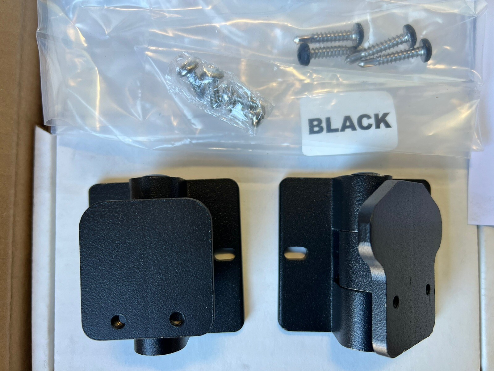 2Pack of AFCO Horizontal Hinge Bracket 100AB03HP Angled Cut Ser100 in Black