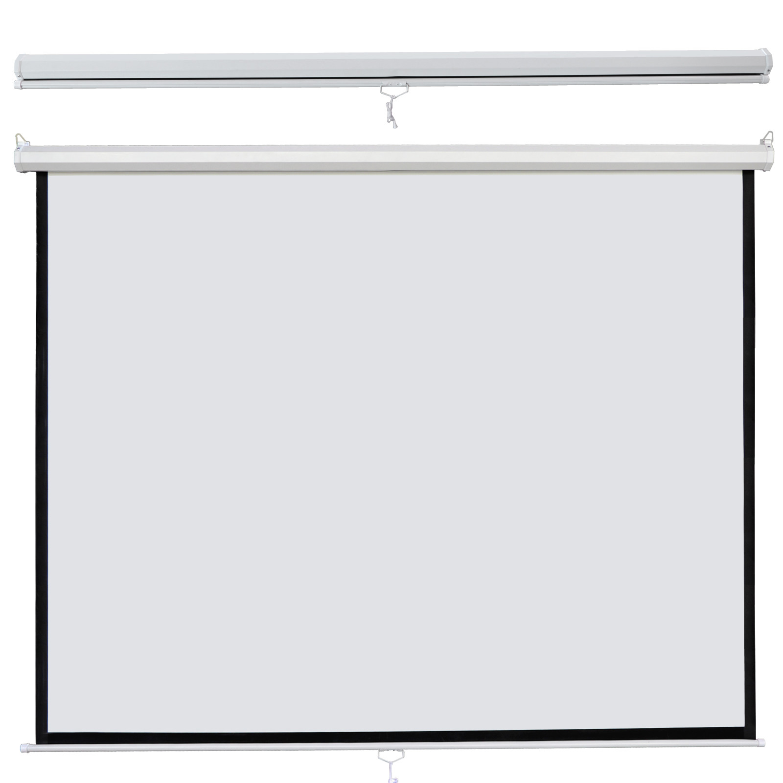 120"1:1 Projection Projector Screen Manual Pull Down Matte HD Movie Theater Home