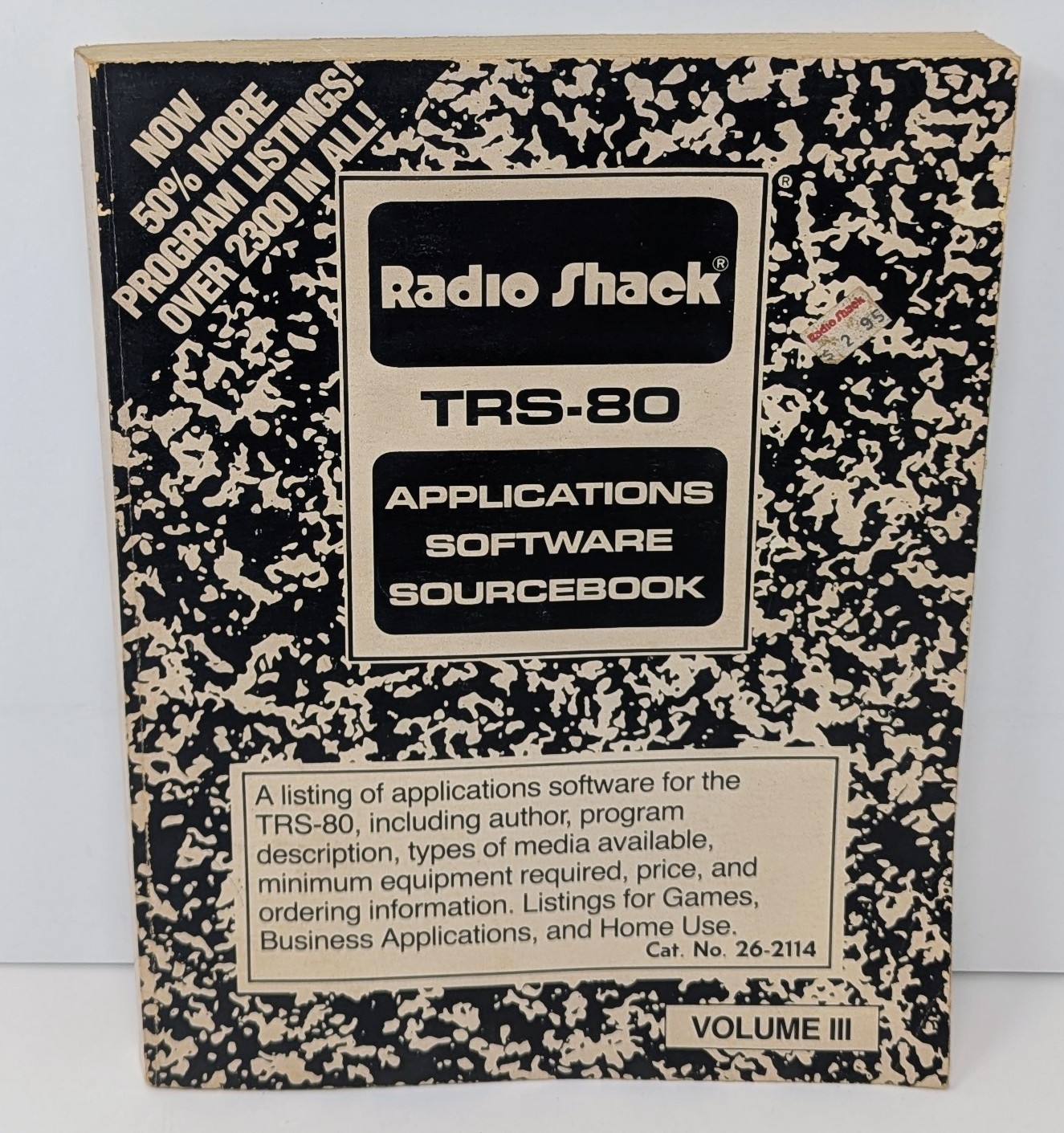 Radio Shack TRS-80 Applications Software Sourcebook Volume III (26-2114) 1983!