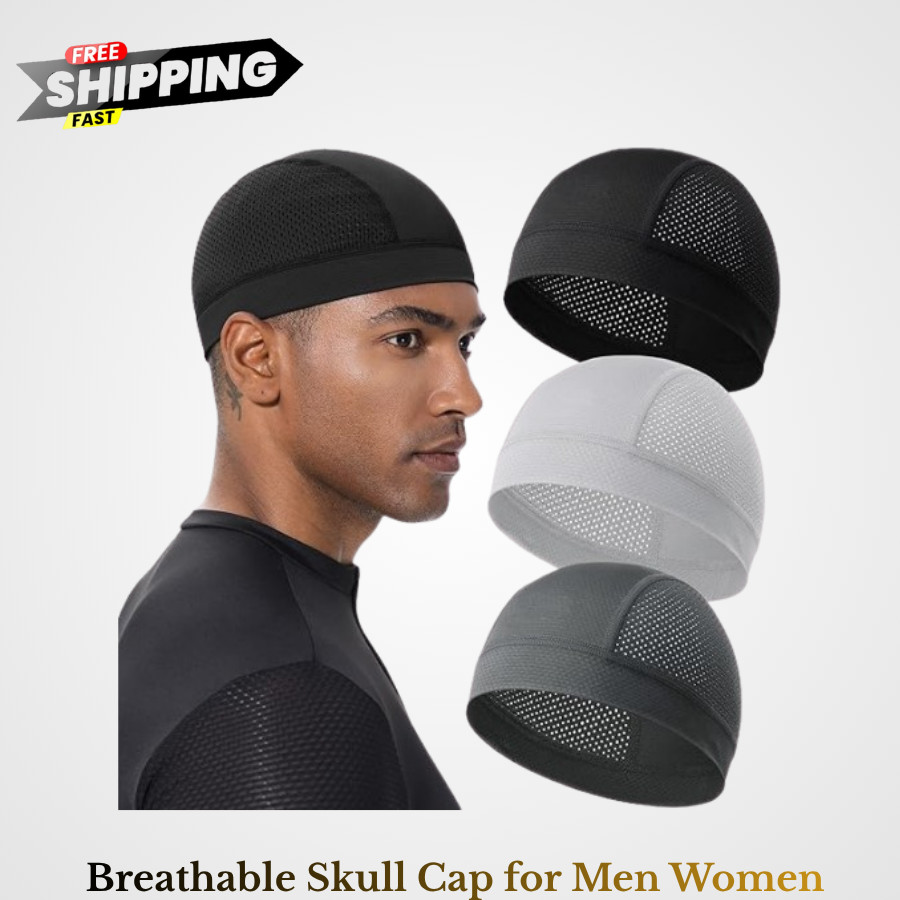 3PCS Cooling Skull Cap for Men Women Running Cycling Helmet Liner