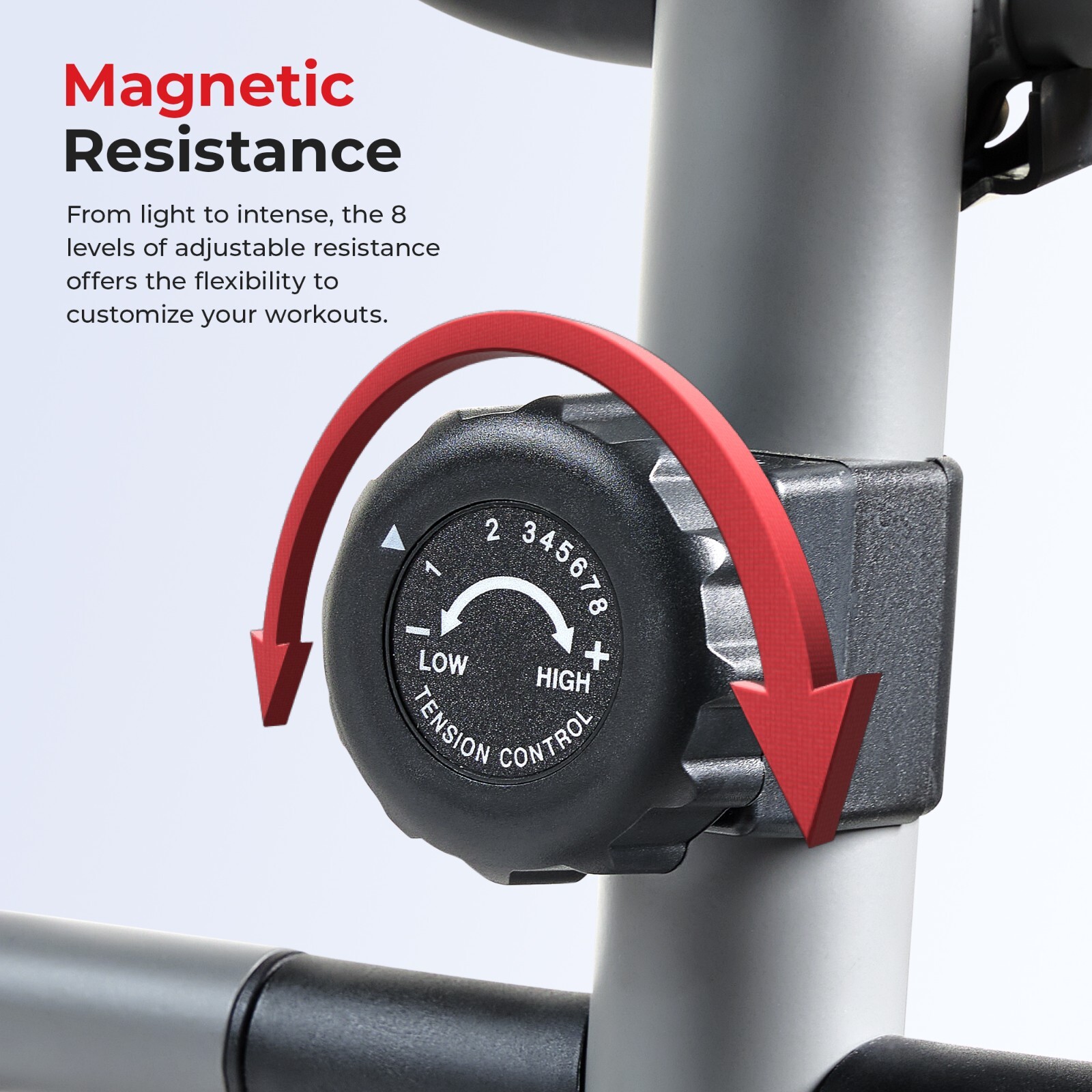 Compact Elliptical and Bike Exercise Machine Dual Mode Adjustable Resistance