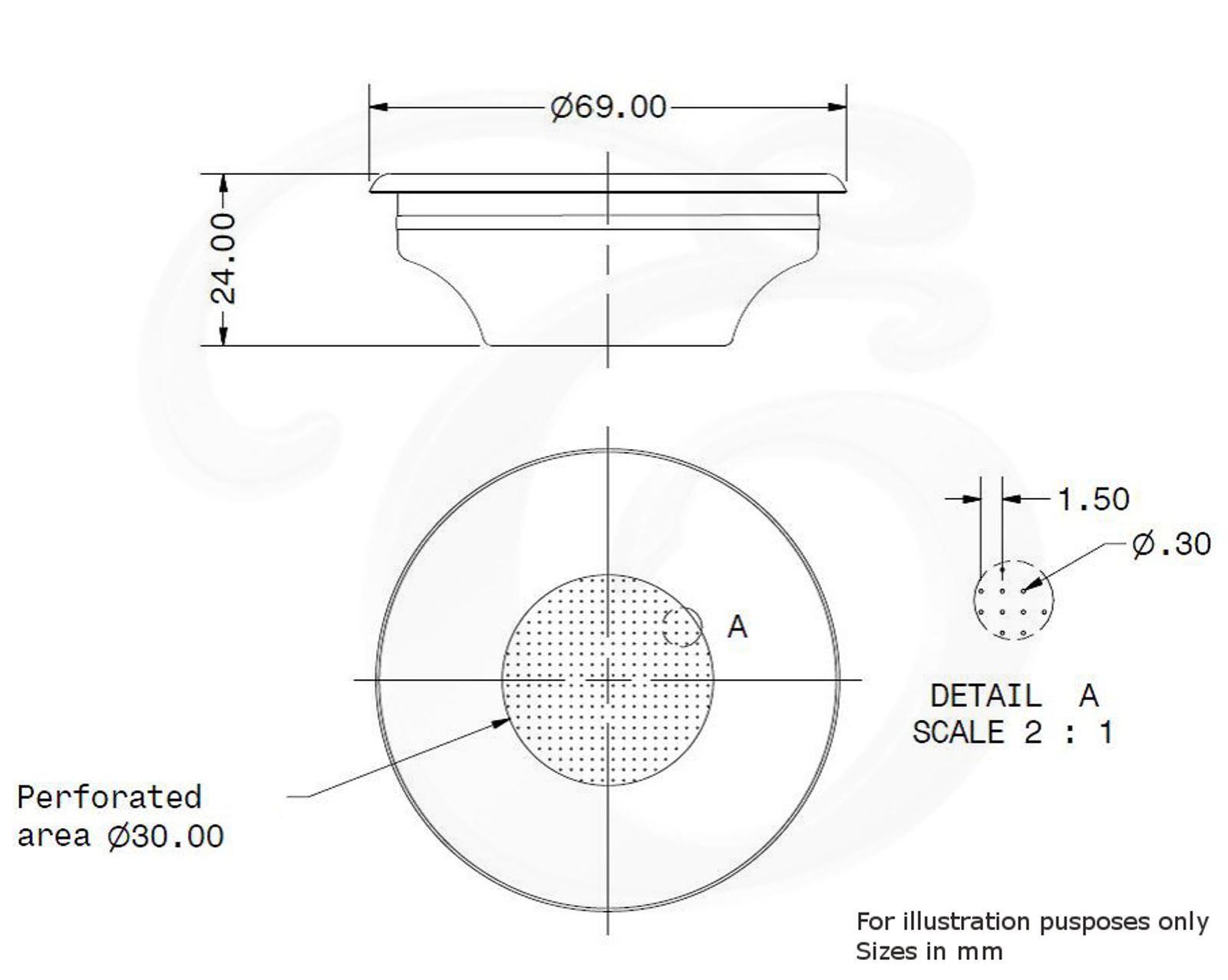 MARZOCCO 7g Single Shot Replacement Portafilter Basket Coffee Espresso Machine