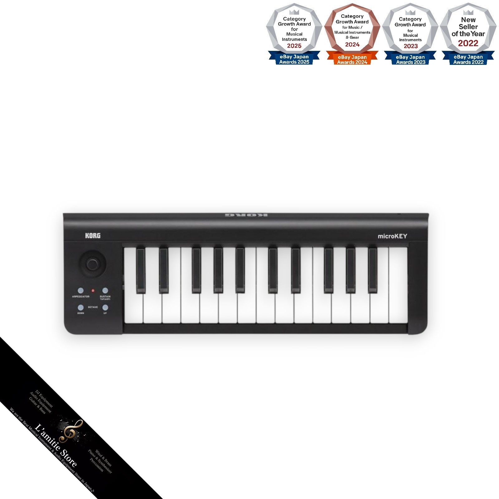 Korg microKEY-25 BK USB MIDI Keyboard Controller 25-Key Black Portable JP Used