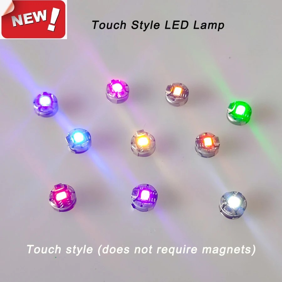 2Pcs Miniature Magnetic Control Led Lamp Model Wireless Light Toys Diy Model