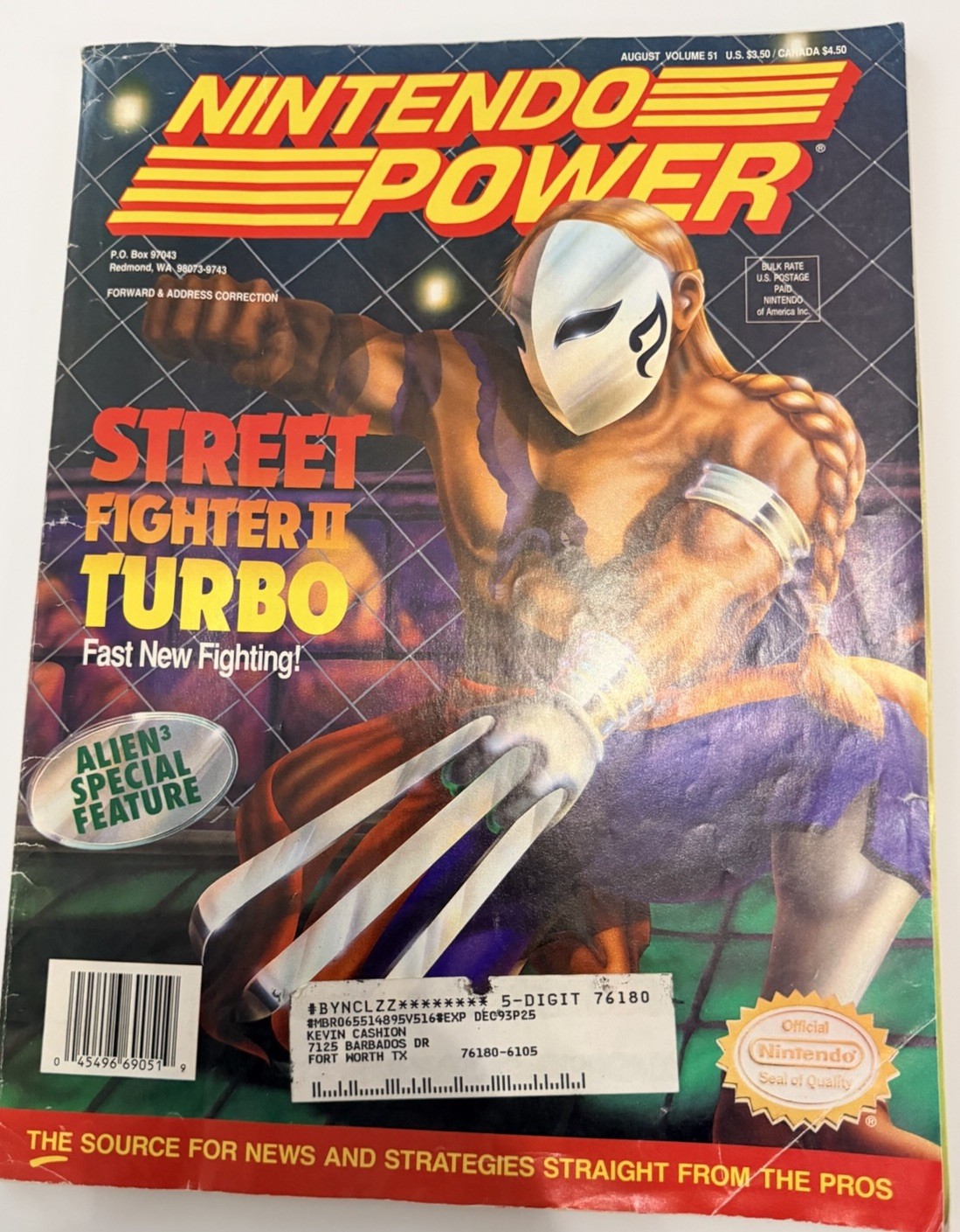 Nintendo Power Magazine Volume 51 August 1993 w/ Poster