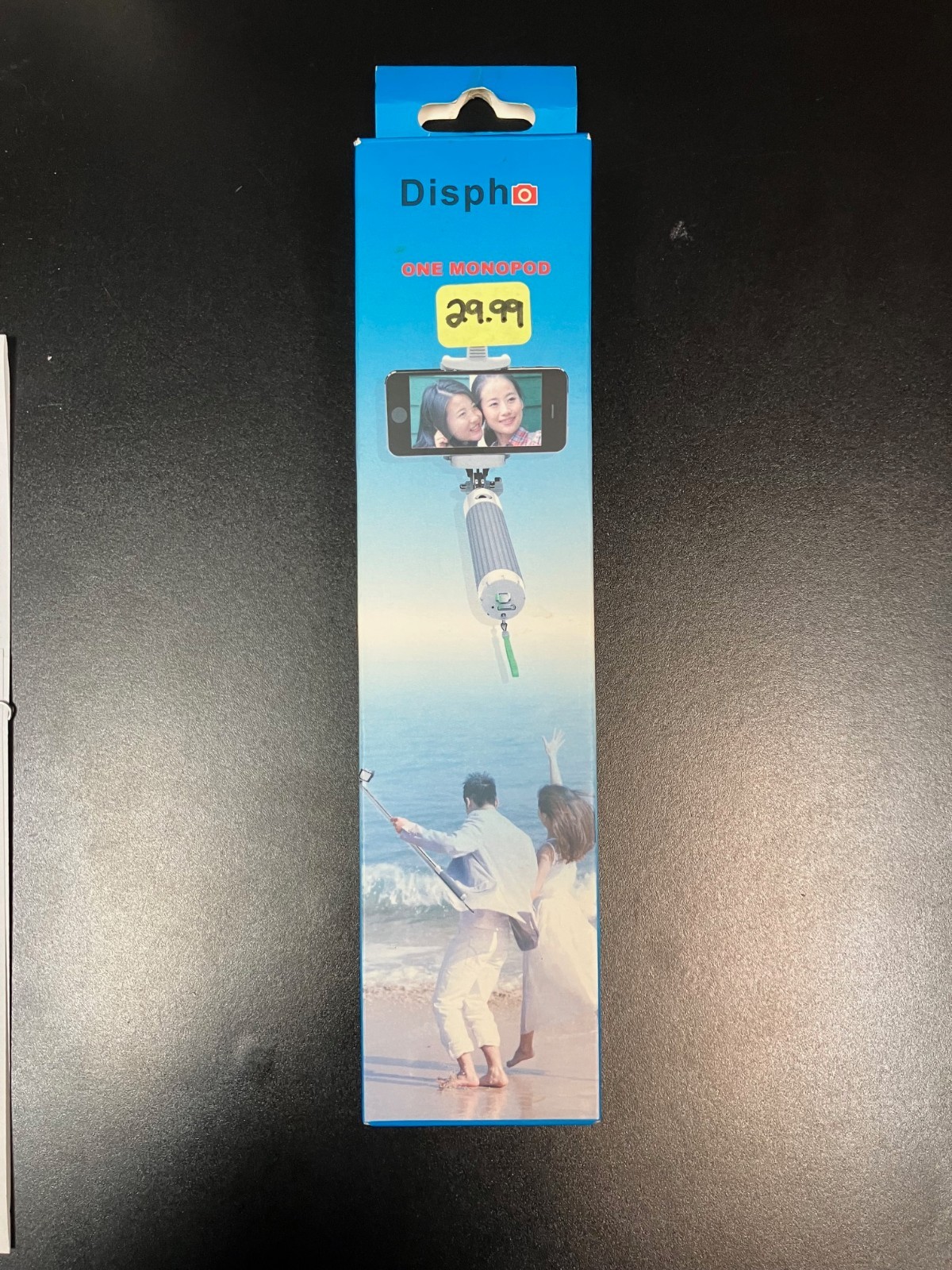 Dispho Monopod/Selfie Stick with Shutter Button -  Collapsible - Green