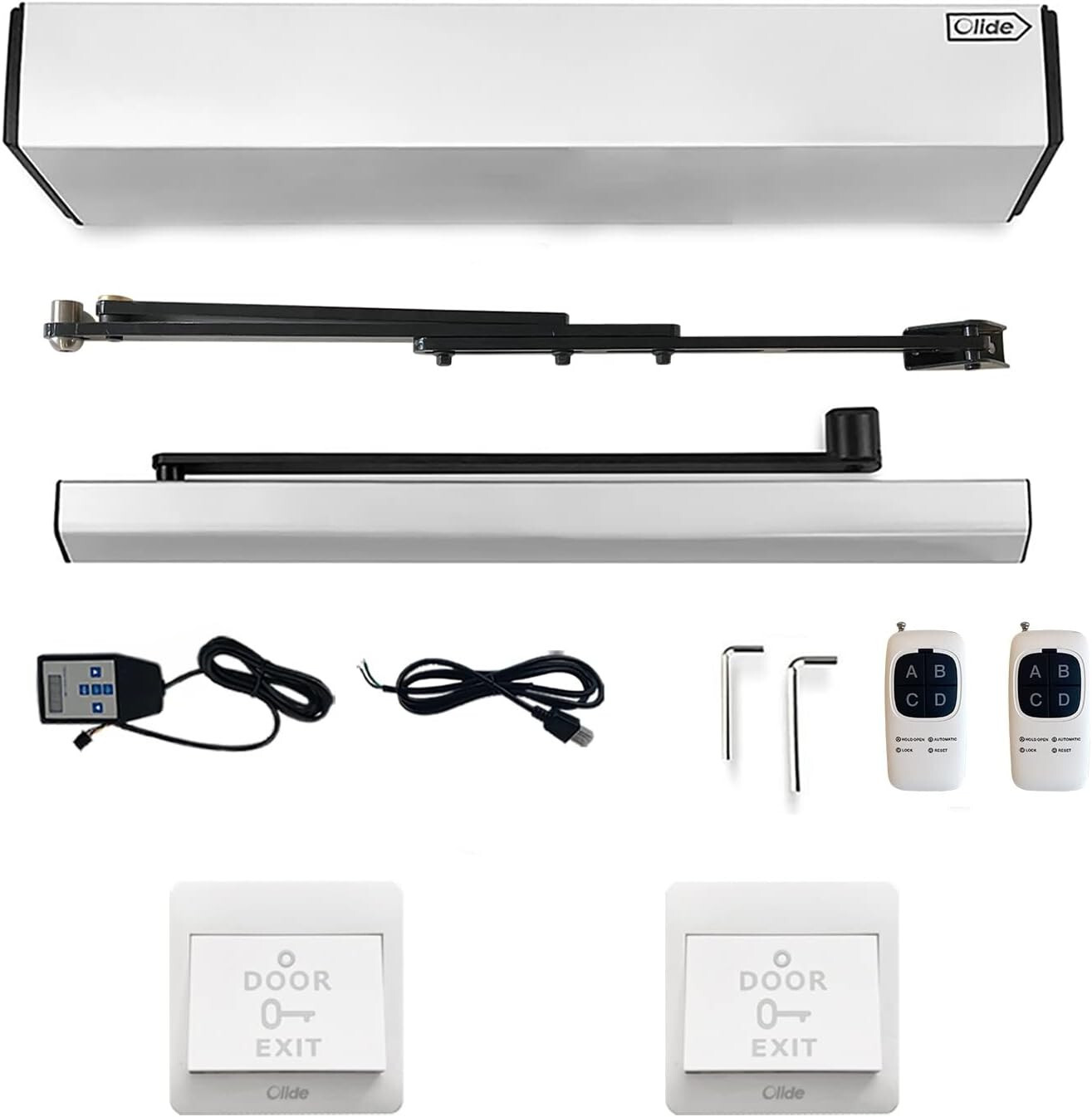 Electric Auto Door Opener with Extend Inswing Push Arm,Maximum Door Frame Depth
