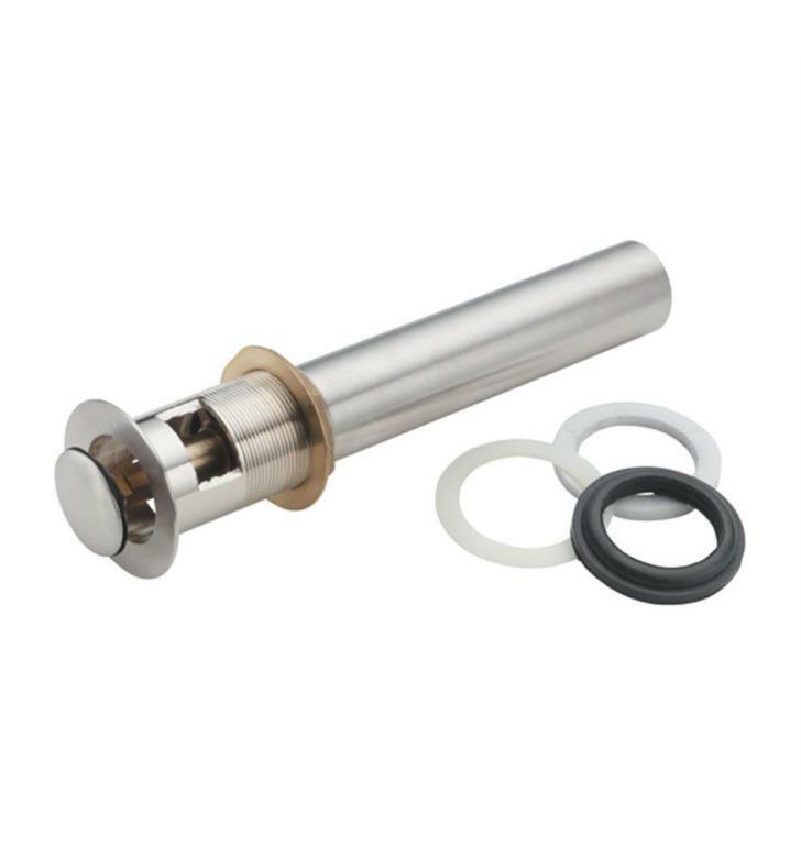 NEW California Faucets 9050-BNU 2 1/4" Touch Style Pop-Up Drain Overflow Nickel