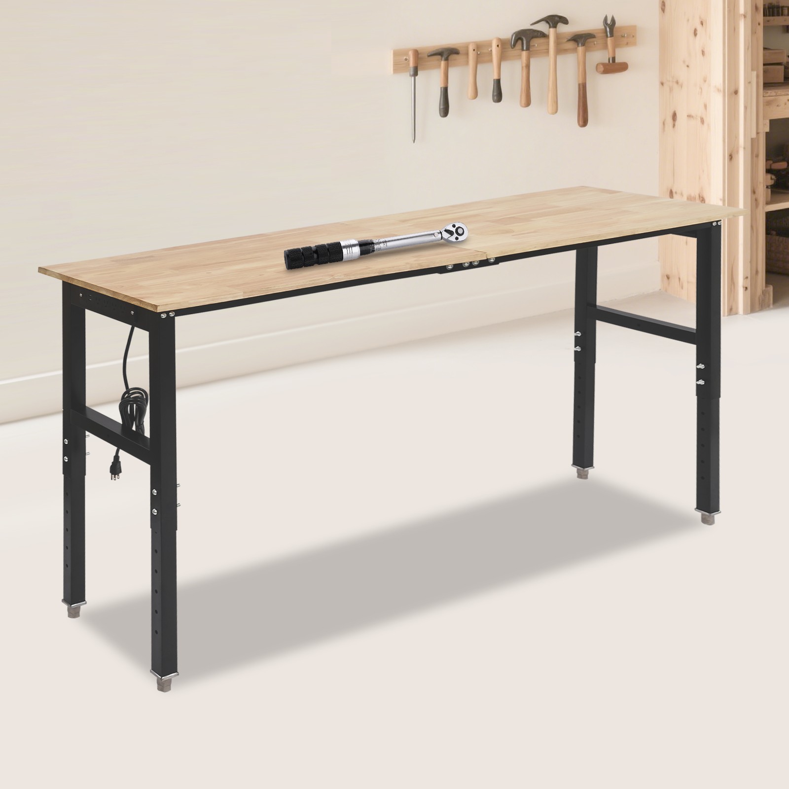 Workbench Heavy Duty Work Bench Adjustable Workbench Freestanding 907kg/2000lbs