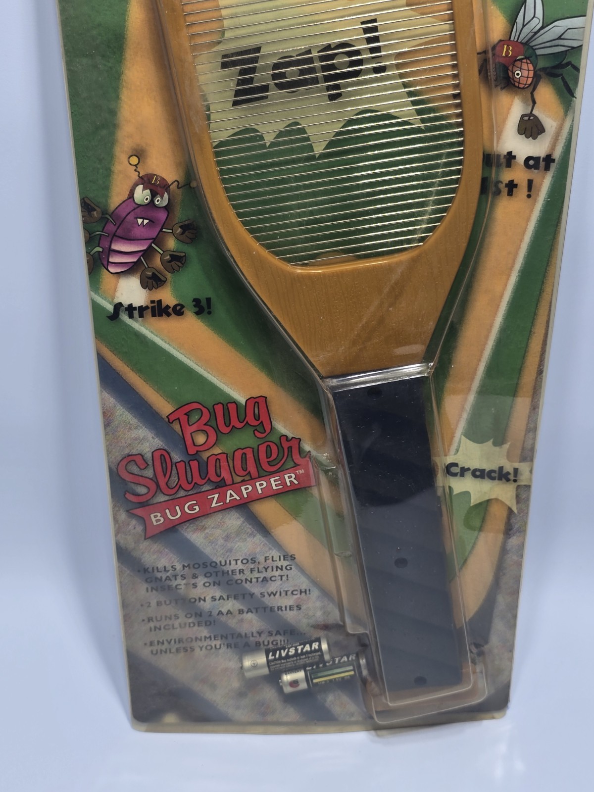 Vintage Bug Slugger Handheld Electric Bug Zapper Racket Bat Sealed Pack Untested