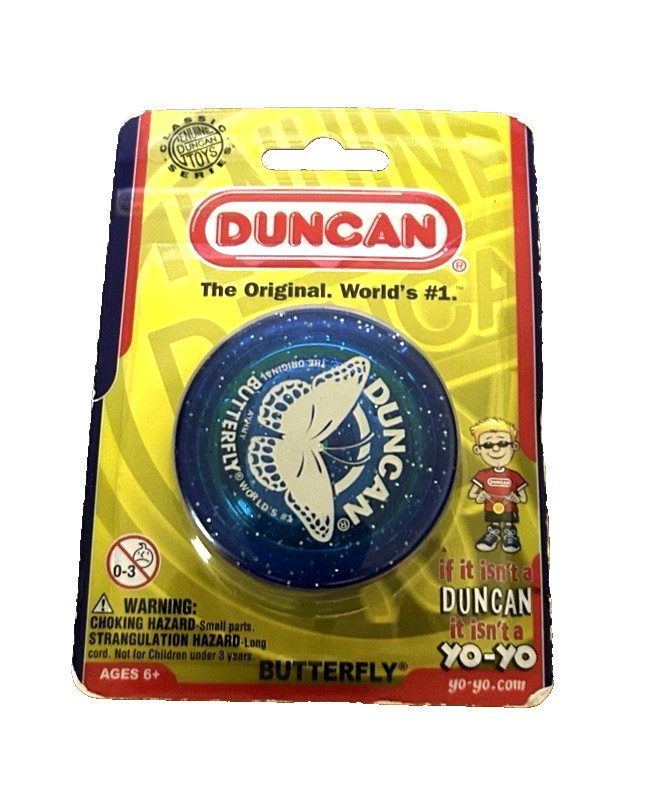 Duncan Butterfly Yo-Yo  Blue  New Factory Sealed  Packaging