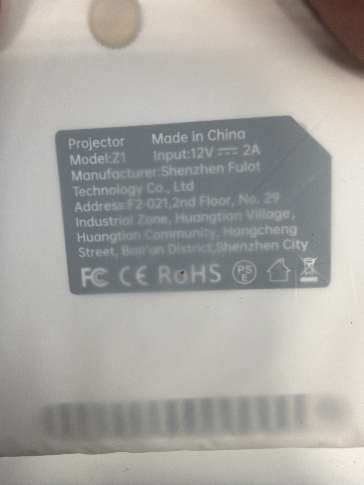 Mini Projector Z1 LED Portable White Desktop Projector